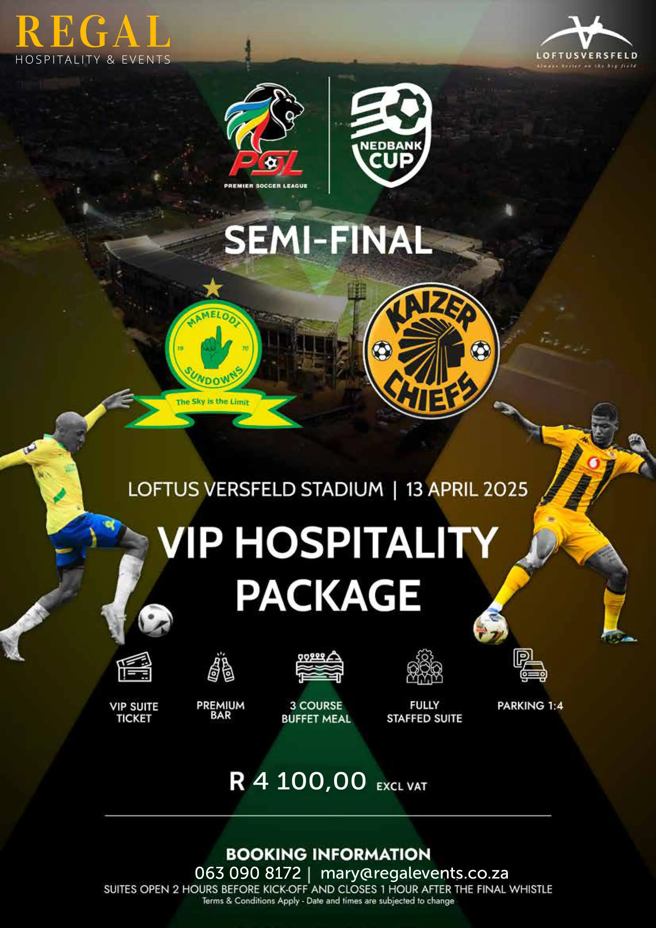 VIP HOSPITALITY PACKAGE - Nedbank Cup Semi-Final Showdown | Sunday